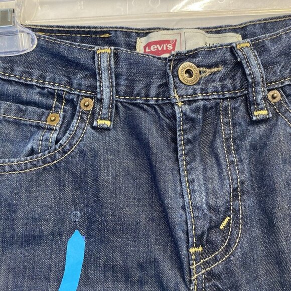 Levi’s 511 Skinny Cut-Off Raw Hem Denim Shorts Girls 12 Reg Blue Mid-Rise Used - Picture 2 of 16